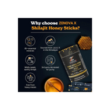 ZENOVA X Himalayan Shilajit Honey Plus with Ashwagandha, Saffron, Ginseng | Gold Grade 100% Pure Honey and Shilajit | 15 Sticks for Energy Boost & Immune Support, 85+ Trace Minerals, 75%+ Fulvic Acid