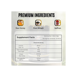 ZENOVA X Himalayan Shilajit Honey Plus with Ashwagandha, Saffron, Ginseng | Gold Grade 100% Pure Honey and Shilajit | 15 Sticks for Energy Boost & Immune Support, 85+ Trace Minerals, 75%+ Fulvic Acid