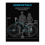 Electric Bike C29, 29'' E-Mountain Bike with 48V 15Ah Removable Battery & High-Performance Motor (Equivalent to 750W Peak Power), Professional 21-Speed with LCD Display, Electric Bicycle for Adults