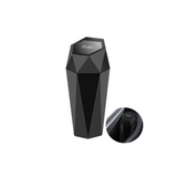 Car Bin with Lid, Diamond Design Mini Car Bin Front of Car, Portable Trash Can Home & Office, Leak Proof Car Trash Can, Stylish Car Accessories a Clean Ride