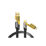 4 in 1 Charging Cable, 1M Dual Head Multi Charger Cable, USB Cable Compatible with iphone, Androids, – Type C to Lightning – USB A/USB C to Type C Super Fast [65W]/PD [27W] – Nylon Braided Data cable