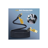 4 in 1 Charging Cable, 1M Dual Head Multi Charger Cable, USB Cable Compatible with iphone, Androids, – Type C to Lightning – USB A/USB C to Type C Super Fast [65W]/PD [27W] – Nylon Braided Data cable