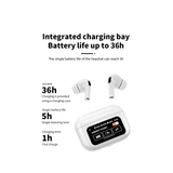 Wireless Earbuds, Bluetooth 5.4, Earphones with Touch Screen Display, Wireless Headphones with 4 ENC Mic, 56H Noise Bluetooth Earphones in Ear Noise Cancelling Deep Bass, Mini Ear Buds Bluetooth