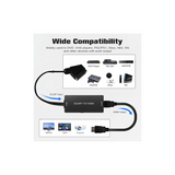 Scart to HDMI Converter, Scart to HDMI Cable with 720P/1080P Switch, Scart to HDMI Adapter for TV Monitor Projector, Scart Lead to HDMI Video Converters for VHS DVD Player STB Xbox Wii PS2 PS3 to TV