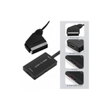 Scart to HDMI Converter, Scart to HDMI Cable with 720P/1080P Switch, Scart to HDMI Adapter for TV Monitor Projector, Scart Lead to HDMI Video Converters for VHS DVD Player STB Xbox Wii PS2 PS3 to TV