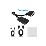 Scart to HDMI Converter, Scart to HDMI Cable with 720P/1080P Switch, Scart to HDMI Adapter for TV Monitor Projector, Scart Lead to HDMI Video Converters for VHS DVD Player STB Xbox Wii PS2 PS3 to TV